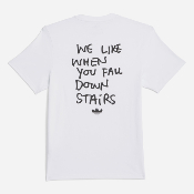 Adidas Skateboarding - Shmoofoil Stairs Tee - White / Black