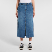 DICKIES W - LONG DENIM CARPENTER SKIRT - Rinsed Fade