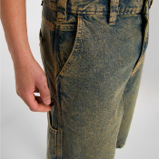 DICKIES - MADISON DENIM SHORT - Yellow Fade Indigo