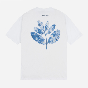 Magenta - Blue Flower Collab Tee - White