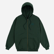 Magenta - Patch Zipped Hoodie - Green