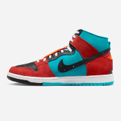 NIKE SB - DUNK HIGH DECON x DI'ORR GREENWOOD - Turquoise Blue Black Rugged Orange