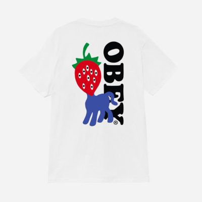 OBEY - STRAWBERRY TEE - White