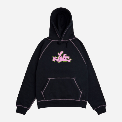 RAVE SKATEBOARDS - DEKCIW HOODIE - Black