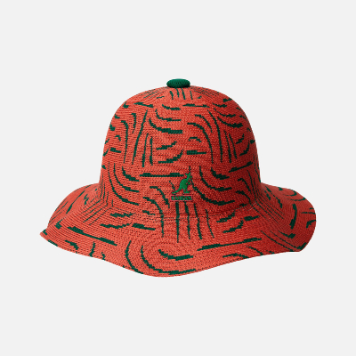 Kangol - Swerve Wide Brim Casual - Cayenne / Masters Green