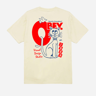 OBEY - WORLD’S FRIENDLIEST TEE - Cream