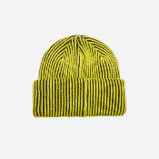 OBEY- BOWERY II TONE RIB BEANIE - Flourescent Green Multi