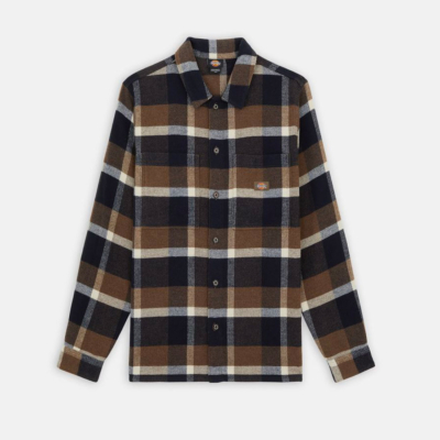 DICKIES - PLAID COALING LS SHIRT - Mushroom