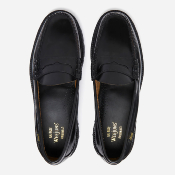 G.H. BASS - WEEJUNS SUPER LUG LARSON PENNY LOAFERS - Black Leather