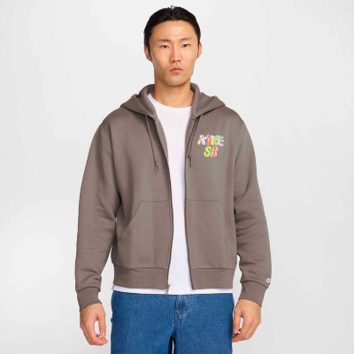 Nike SB - Fleece Hoodie Front Zip Pool Airs - Cave Stone / White