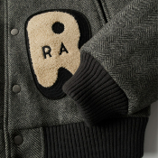 PARRA - ROUNDED PAR VARSITY JACKET - Dark Grey