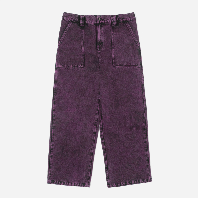 Poetic Collective - Painter Pants - Purple Acid Wash Denim