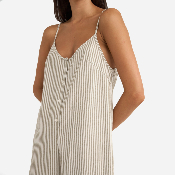 Rhythm W - Valley Stripe Adjustable Romper - Ivy