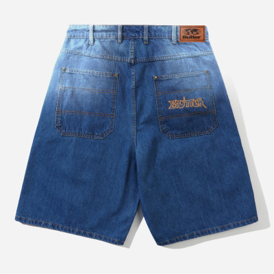 Butter Goods - Encounter Denim Shorts - Washed Slub Blue