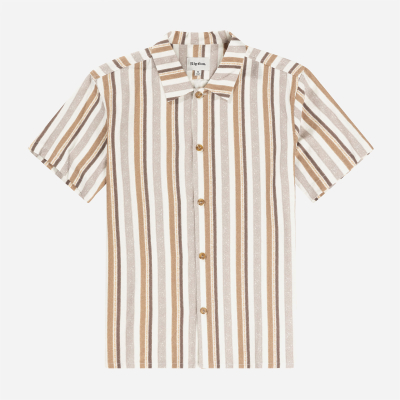 Rhythm - Paisley Stripe SS shirt - Cedar