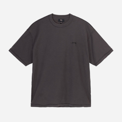 STUSSY - PIG DYED INSIDE OUT CREW - Faded Black