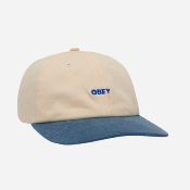 OBEY - 2 TONE  BOLD 6 PANEL STRAPBACK - Unbleached multi