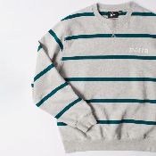 PARRA - PRISTINE STRIPER CREW NECK SWEATSHIRT - Heather Grey