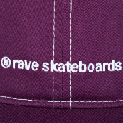 RAVE SKATEBOARDS - CORE LOGO CAP - Dark Purple White