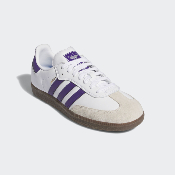 Adidas Skateboarding - Samba ADV - Cloud White / Collegiate Purple / Gold Metallic