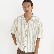 Rhythm - Relaxed Stripe SS shirt - Olive