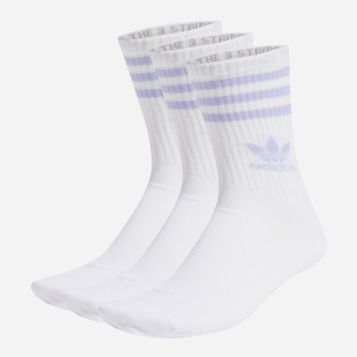 ADIDAS SKATEBOARDING - MID CUT CREW SOCKS - Blanc Ton Violet