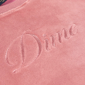 DIME - CREWNECK CURSIVE VELVET-  Dusty pink