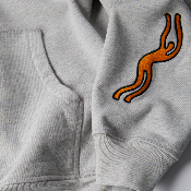 PARRA - LA CHAMBRE NUIT HOODED SWEATSHIRT - Heather Grey