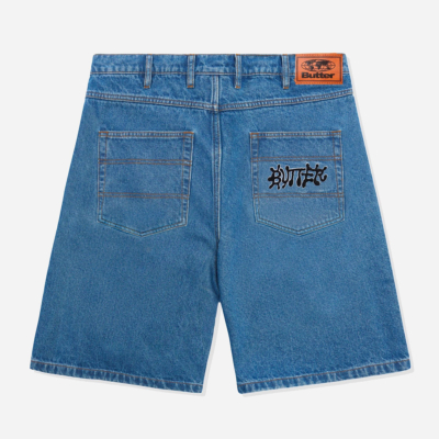 BUTTER GOODS - INK DENIM SHORTS - Worn Blue