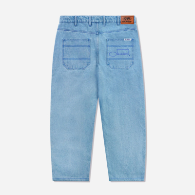 BUTTER GOODS x BLUE NOTE - PLEATED DENIM JEANS - Washed Indigo