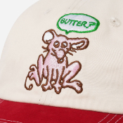 BUTTER GOODS - RODENT 6 PANEL CAP - Natural / Burnt Red