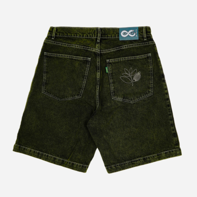 MAGENTA - DENIM LONG SHORT - Dyed Green Denim