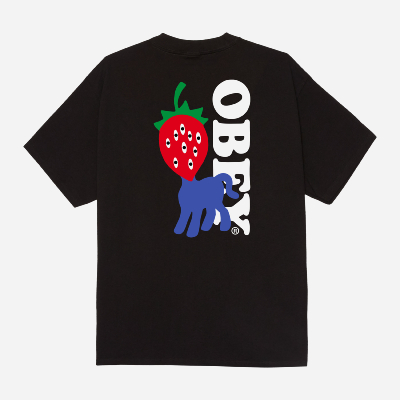 OBEY - STRAWBERRY TEE - Black