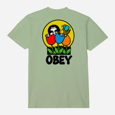 OBEY- WAS HERE CLASSIC T-SHIRT - Cucumber