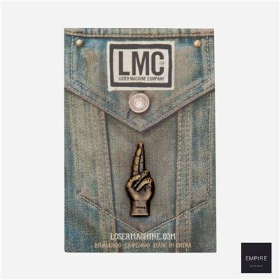 LOSER MACHINE COMPANY LMC GOOD LUCK PIN - Antique brass