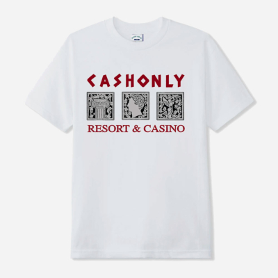 CASH ONLY - HIGH ROLLERS TEE - White