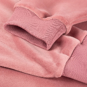 DIME - CREWNECK CURSIVE VELVET-  Dusty pink