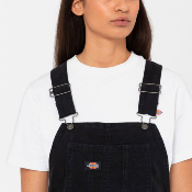 DICKIES W - DUCK CANVAS SHORT BIB W - SW BLACK