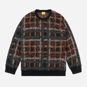 DIME - PLAID MOHAIR KNIT - Black