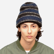 Kangol - Fuzzy Stripe Beanie - Black