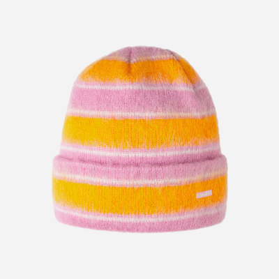 Kangol - Fuzzy Stripe Beanie - Peony Pink