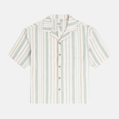 Rhythm - Relaxed Stripe SS shirt - Olive