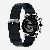 Timex - Marlin® Chronograph Tachymeter 40mm Leather Strap Watch - Black / Stainless Steel