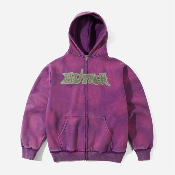 Butter Goods - Encounter Zip-Thru Hood - Washed Purple