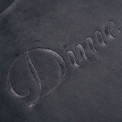 DIME - CREWNECK CURSIVE VELVET-  Smoke