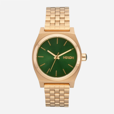 Nixon - Medium Time Teller - Gold / Green Sunray