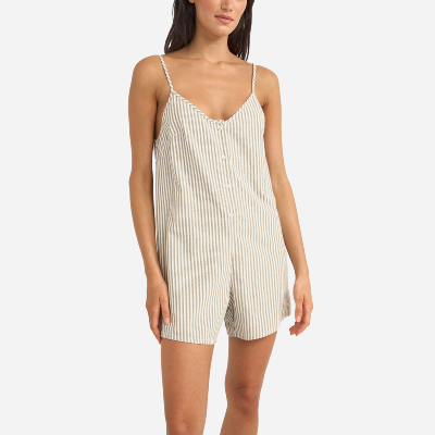 Rhythm W - Valley Stripe Adjustable Romper - Ivy