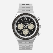 Timex - Q Timex Chronograph 40mm Stainless Steel Bracelet Watch - Stainless Steel / Stainless Steel