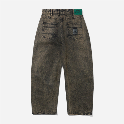 Butter Goods - Wide Cut Denim Jeans - Acid Washed Brown