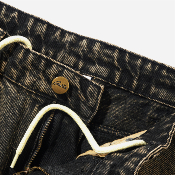 Butter Goods - Wide Cut Denim Jeans - Acid Washed Brown